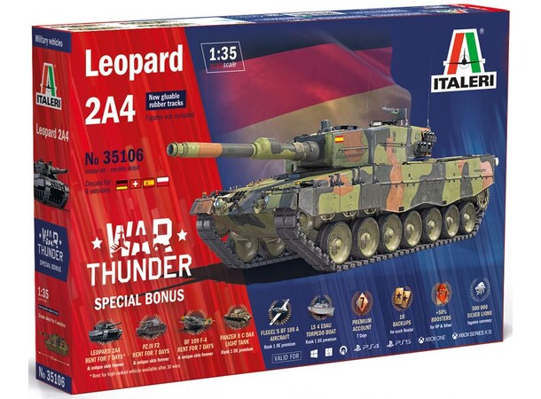 Leopard 2A4 War Thunder Italeri 1:35 Byggsats 