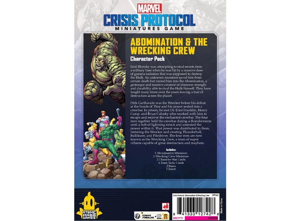 Marvel Crisis Protocol Abomination/Crew Expansion till Marvel Crisis Protocol 