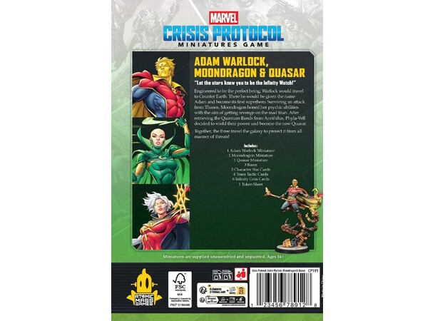 Marvel Crisis Protocol Adam Warlock Moondragon & Quasar Character Pack 