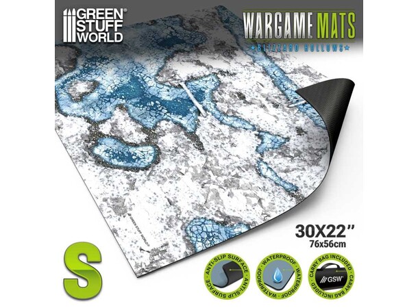 Neoprene Mat 22x32 Blizzard Hollows Green Stuff World - 56 x 76 cm 
