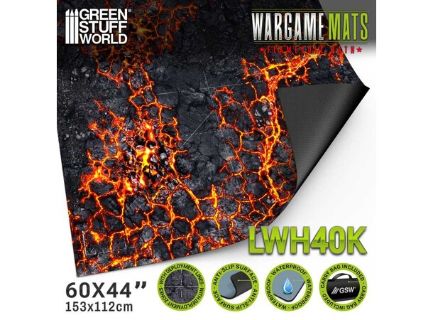 Neoprene Mat 44x60 Flamecoil Path Green Stuff World - 114 x 155 cm 