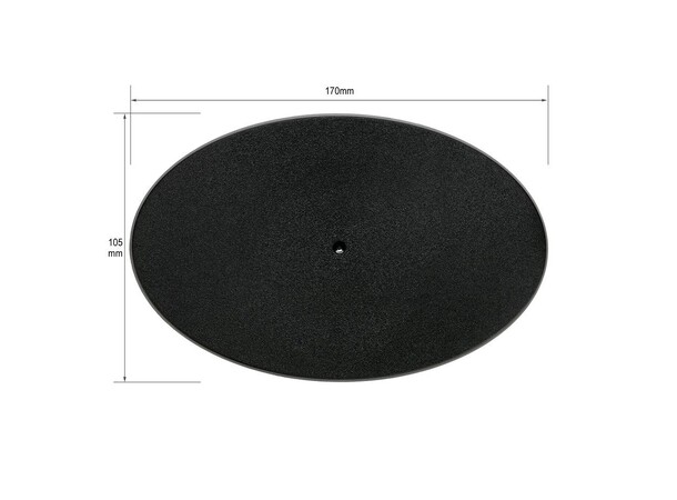 Plastbaser Svart Oval 170x105mm (1 st) 