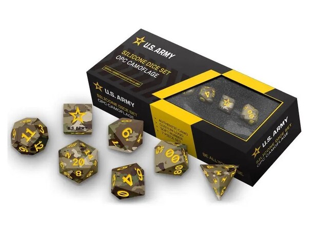 US Army Silicone RPG Dice Set 