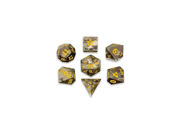 US Army Silicone RPG Dice Set 