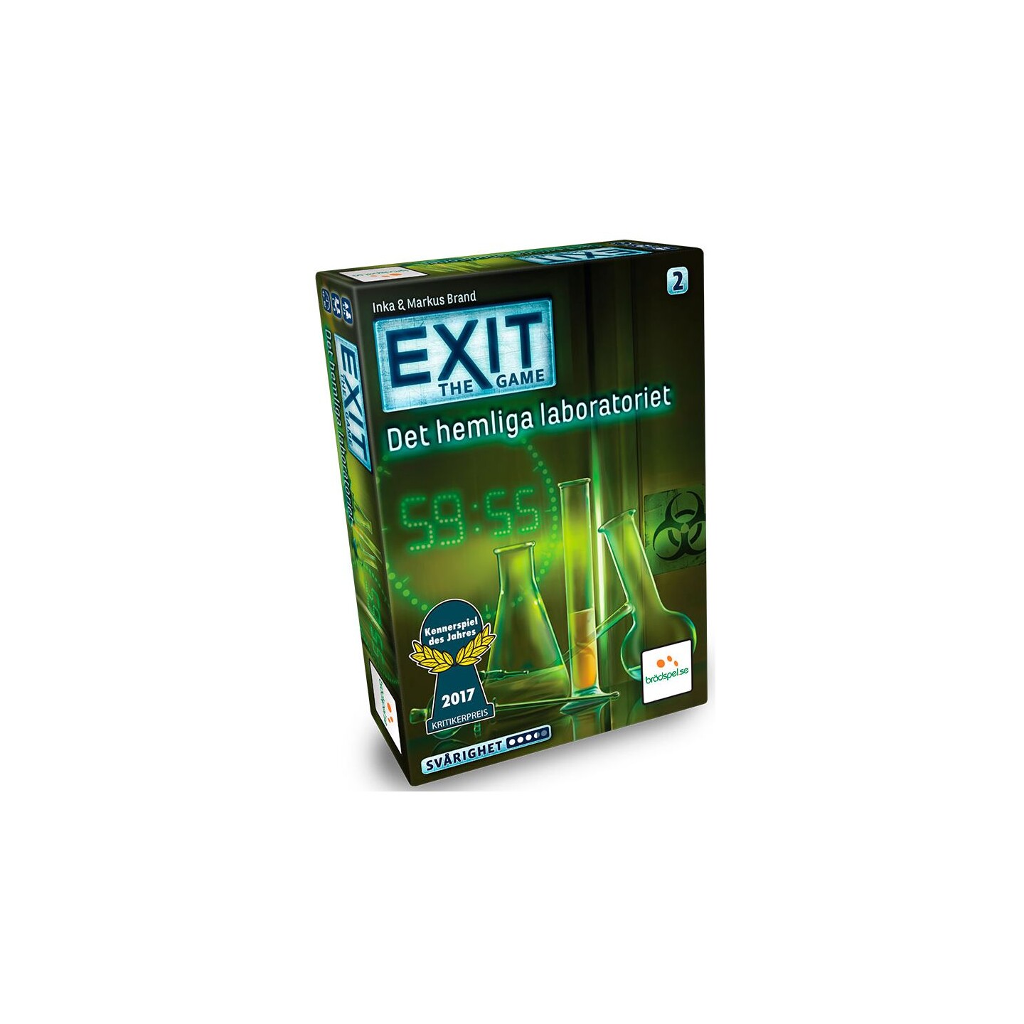 EXIT 2 Det Hemliga Laboratoriet Brädspel Svensk utgåva