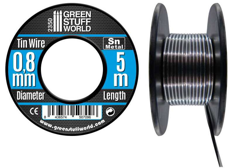 Flexible Tin Wire Roll - 0,8mm (5 meter) Green Stuff World
