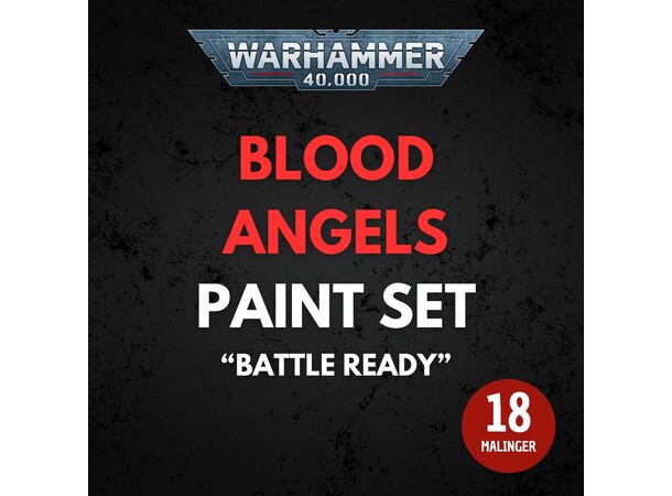 Blood Angels Paint Set Warhammer 40K - Battle Ready 