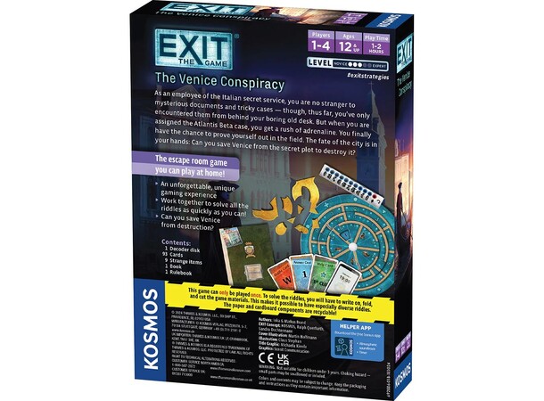 EXIT The Venice Conspiracy Brädspel 