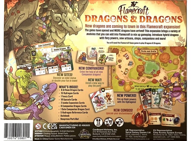 Flamecraft Dragons & Dragons Expansion Expansion till Flamecraft 