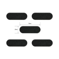Plastbaser Svart Oval 70x25mm (5 st) 