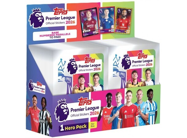 Premier League 2026 Sticker Booster Box Topps Official Stickers 