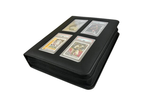 Premium Card Slab Binder Window Black Evoretro 