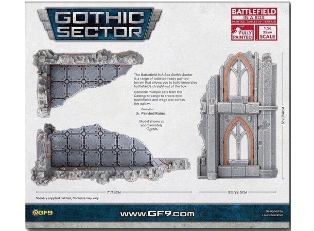 Terräng Warehouse Big Ruins Battlefield in a Box - Gothic Sector 