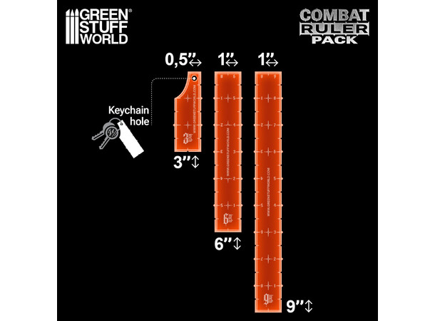 WTC 3-6-9 Combat Ruler Pack Green Stuff World 