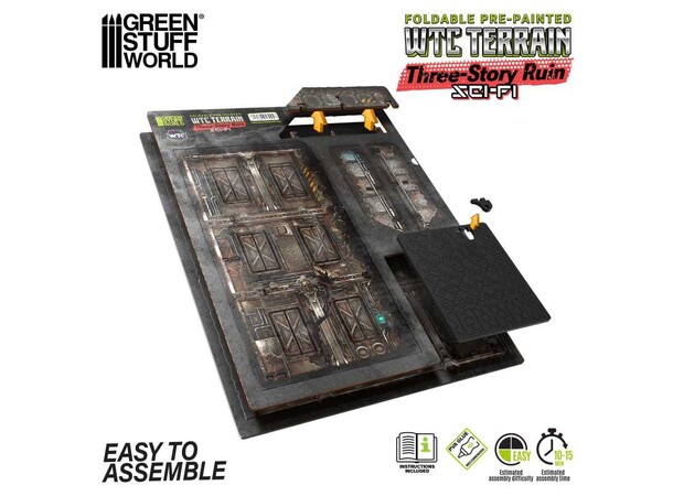 WTC Terrain Three-Story Ruin Sci-Fi Green Stuff World 