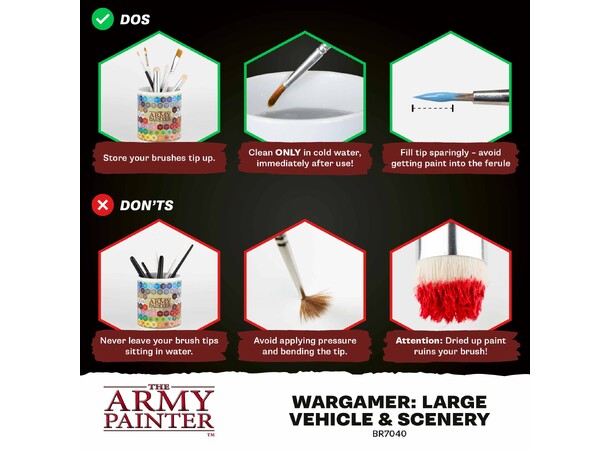 Wargamer Large Vehicle & Scenery Brush The Army Painter - 2025 
