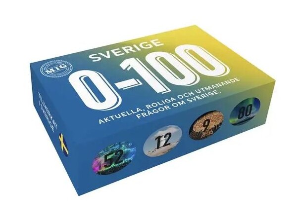 0-100 Mini Sverige Frågespel Svensk utgåva 