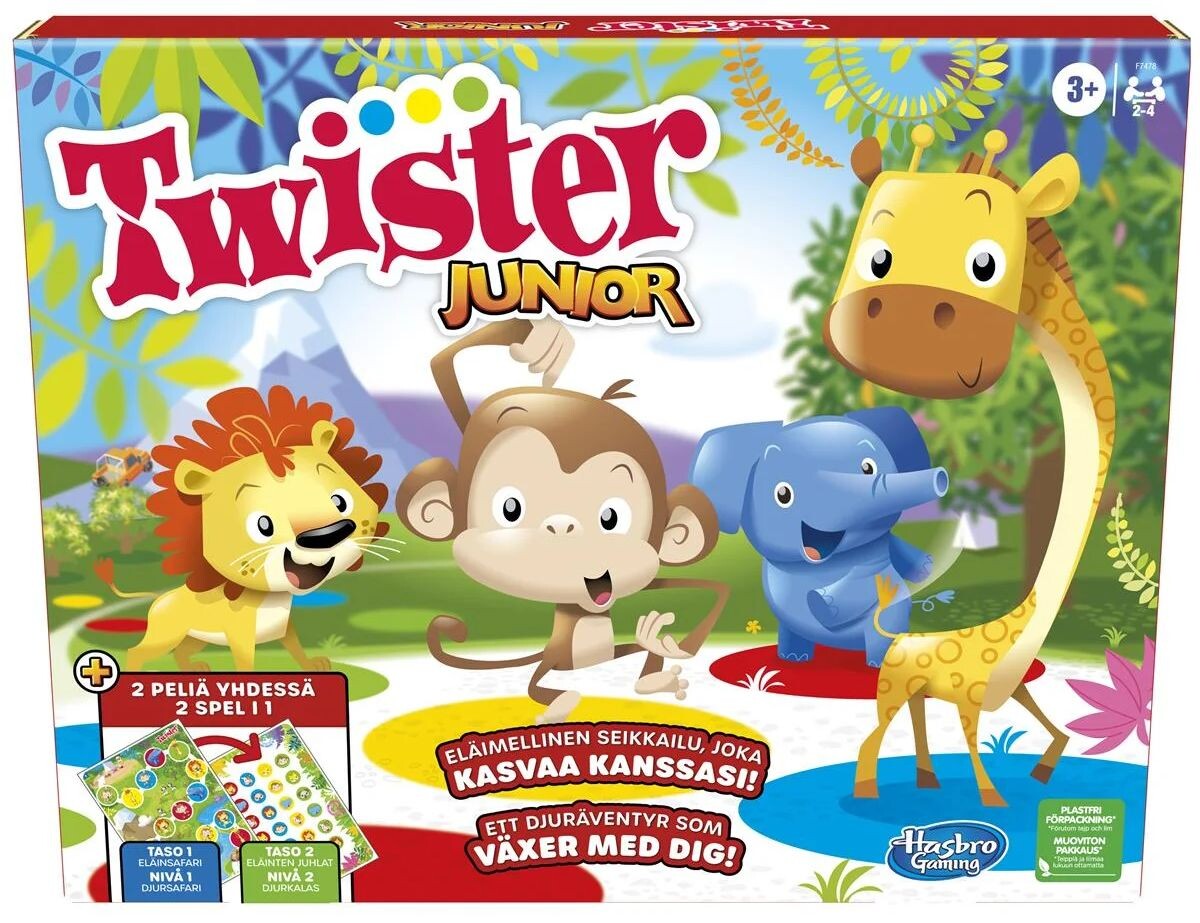 Twister Junior 2 Games In 1 Brädspel Svensk Utgåva