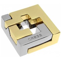 Cast Puzzle 3/6 Cross Hjärngympa metall Svårighetsgrad 3/6