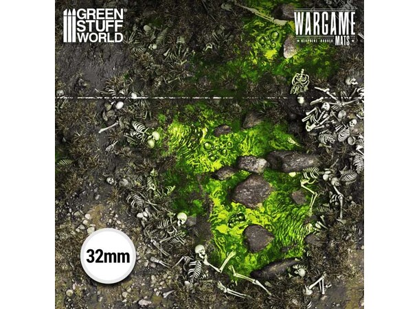 Neoprene Mat 44x60 Boneblight Marsh Green Stuff World - 114 x 155 cm 