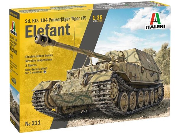 Sd Kfz 184 Panzerjäger Tiger Elefant Italeri 1:35 Byggsats 