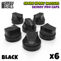 Skinny Pro Spray Caps (6 stk) - Black Green Stuff World