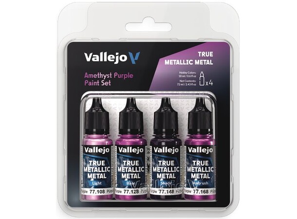 Vallejo True Metallic Set Amethyst Purple - True Metallic Metal 