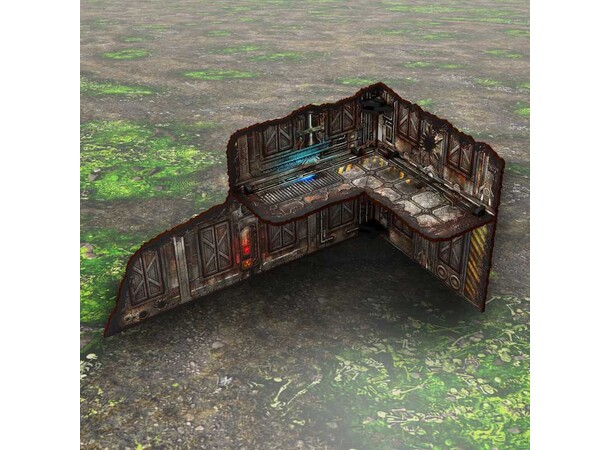 WTC Terrain Two-Story Ruin Sci-Fi Green Stuff World 