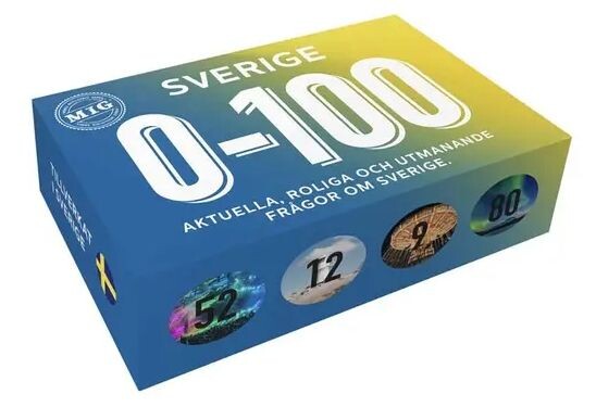 0-100 Mini Sverige Frågespel Svensk utgåva