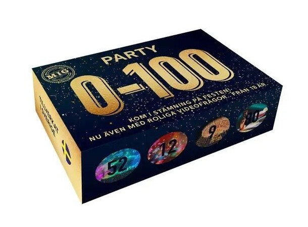 0-100 Mini Party Frågespel Svensk utgåva 