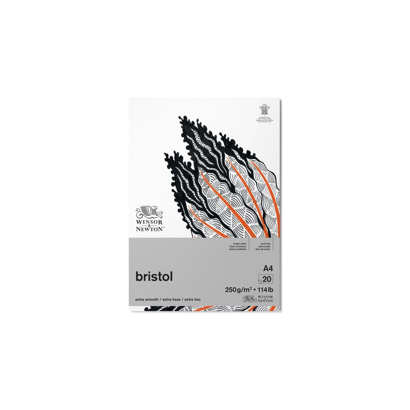 Airbrush Papper A4 - 20 sidor Winsor & Newton Bristol 250g