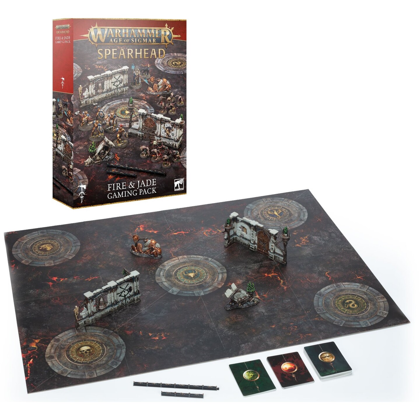 Spearhead Fire & Jade Gaming Pack Warhammer Age of Sigmar