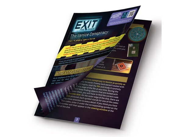 EXIT 16 Konspirationen Venedig Brädspel Svensk utgåva 