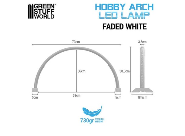 Hobby Arch LED Lamp - Faded White Green Stuff World 