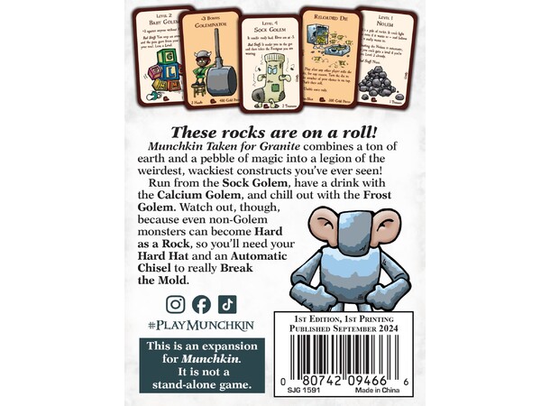Munchkin Taken For Granite Exp Expansion till Munchkin 