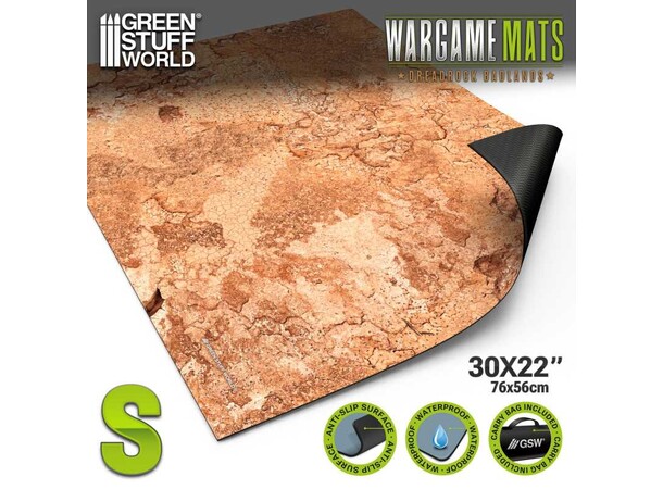 Neoprene Mat 22x32 Dreadrock Badlands Green Stuff World - 56 x 76 cm 