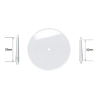 Plastbaser Clear Oval 35x30/Flying Stem 