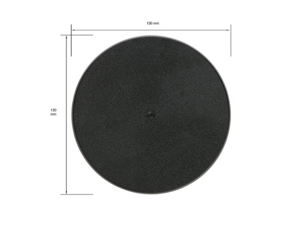 Plastbaser Svart Round - 130mm (1 st) 