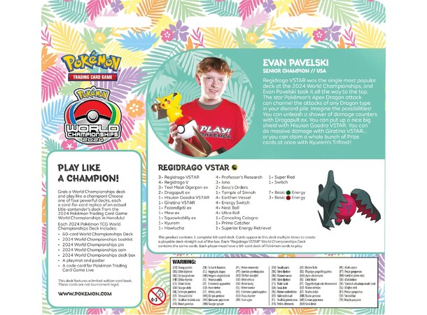 Pokemon World Championship Deck 2024 #4 Evan Pavelski 