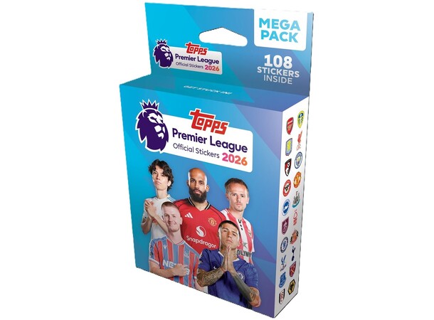 Premier League 2026 Sticker Mega Pack Topps Official Stickers 