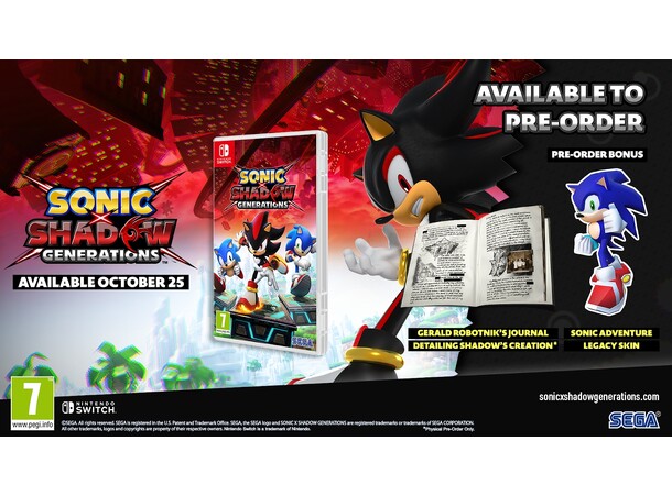 Sonic X Shadow Generations Switch 