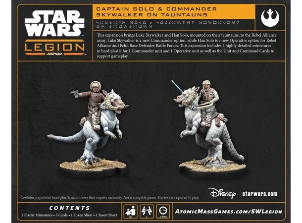 Star Wars Legion Solo & Skywalker Han Solo & Luke Skywalker on Tauntaun 