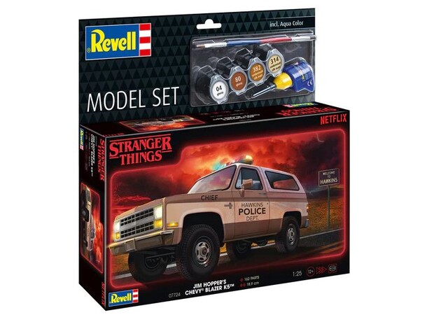 Stranger Things 1985 Chevrolet K5 Blazer Revell 1:25 Byggsats 