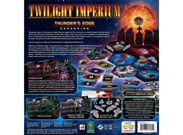 Twilight Imperium Thunders Edge Exp Expansion till Twilight Imperium 4th Ed 