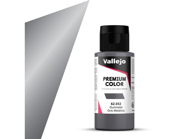 Vallejo Premium Gunmetal 60ml Premium Airbrush Color 