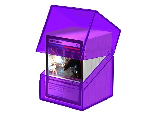 Boulder 100+ Clear Amethyst Ultimate Guard Card Box 