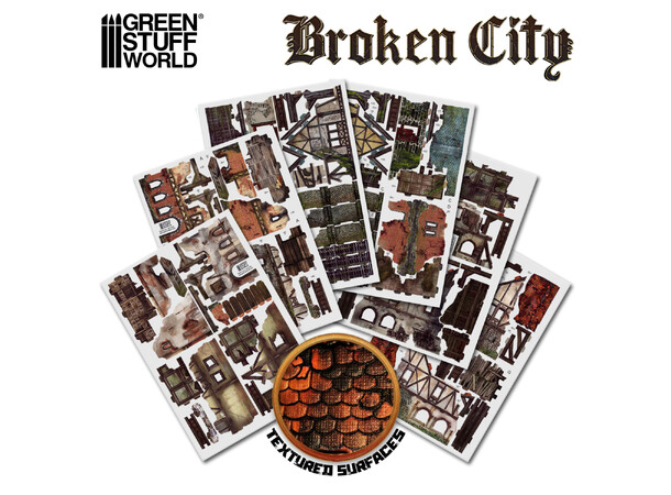 Broken City Terrain Set Green Stuff World 
