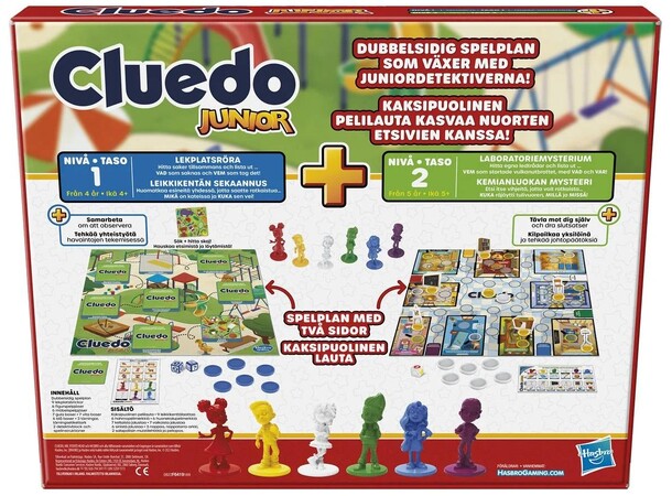 Cluedo Junior 2 Games In 1 Brädspel Svensk Utgåve 