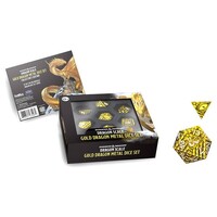 D&D Dragon Scale Metal Dice Set GOLD 