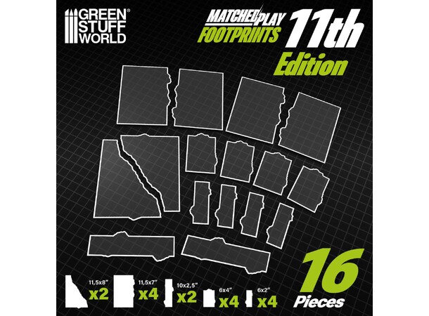 Glasspack Footprints for 40K 11th Ed Green Stuff World 